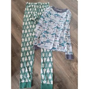 Hanna Andersson Christmas‎ Winter Boys Pajamas Top and Bottom size 14 #6